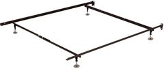 Beaudoin Black King Traditional Interlock Bed Frame with Long Metal Glides