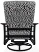 Telescope Casual St. Catherine Agra Classic/Black Aluminum/Fabric Outdoor MGP Cushion Swivel Rocker with Boardwalk Rustic Arms-3