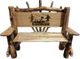 TEI Amish Natural Bear Scene Park Bench-0