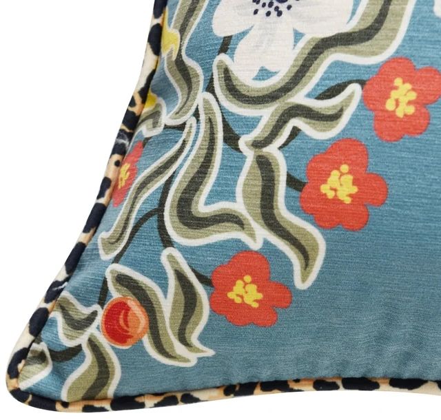 Stylecraft Dann Foley Lifestyle Blue/Brown Designer Throw Pillow-4