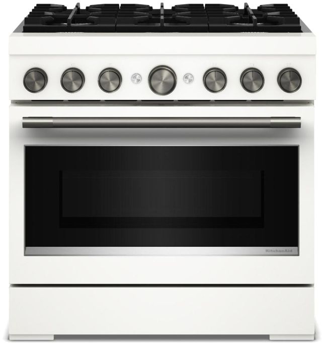 KitchenAid® 36” Porcelain Pro-Style Dual Fuel  Gas Range with No Preheat Air Fry Mode-3