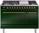 Ilve® Nostalgie II Series 48" Emerald Green Pro Style Dual Fuel Range-0