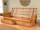 Kodiak Furniture Phoenix Linen Cocoa/Butternut Queen Futon with Mattress and Storage Drawers-3