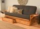 Kodiak Furniture Phoenix Linen Charcoal/Butternut Full Storage Futon with Mattress-4