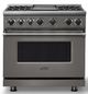 Viking® 7 Series 36" Damascus Gray Pro Style Dual Fuel Range with 12" Reversible Griddle-0