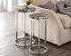Steve Silver Co. Onyx 2-Piece Agate Nesting Table with Nickel Antique Base-1