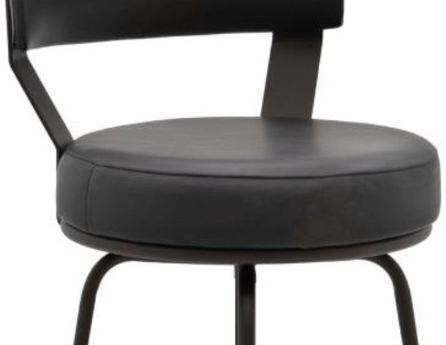 International Furniture Direct Maison Black/Blacksmithing Matte Black 24'' Counter Stool-1