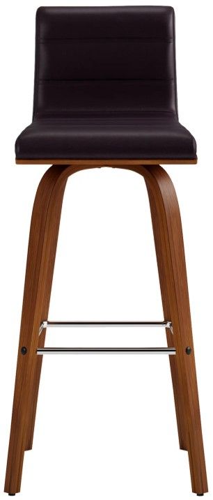 Armen Living Vienna 4-Piece Brown/Walnut Swivel Barstool Set-2