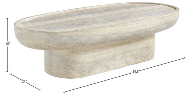 Meridian Furniture Tivoli Travertine Indoor/Outdoor Coffee Table-2