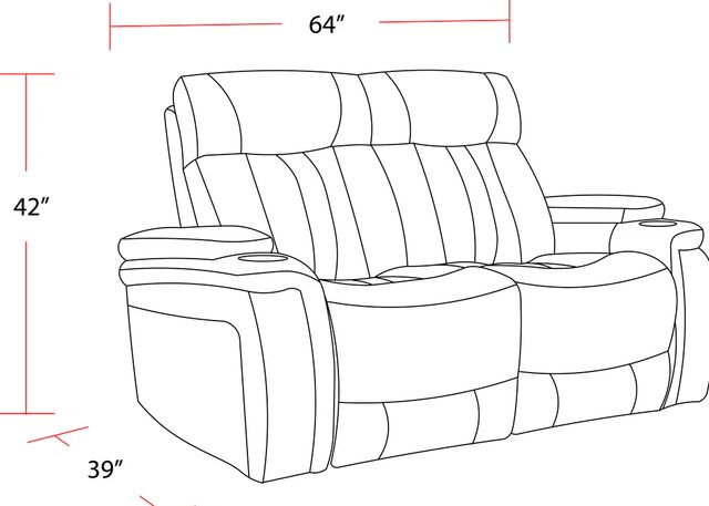 Parker House® Royce Fantom Ivory Power Reclining Loveseat-1