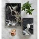 A & B Home Black 10" Marbled Jewelry Case-2