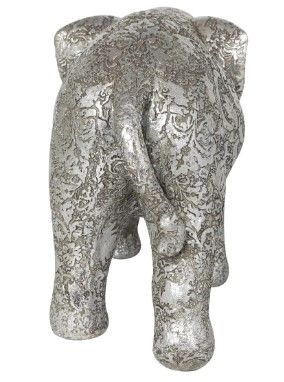 Deco Marche Silver 7" Elephant Sculpture-2