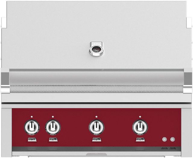 Hestan® 4-Burner Burgundy Built-In Natural Gas Grill-0