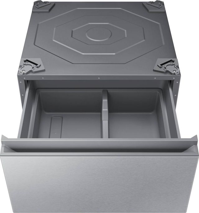 Samsung Bespoke 27" Silver Steel Laundry Pedestal-1