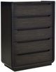 Coaster® Leandro 5-Piece Burnished Black/Cream Eastern King Panel Bedroom Set-4