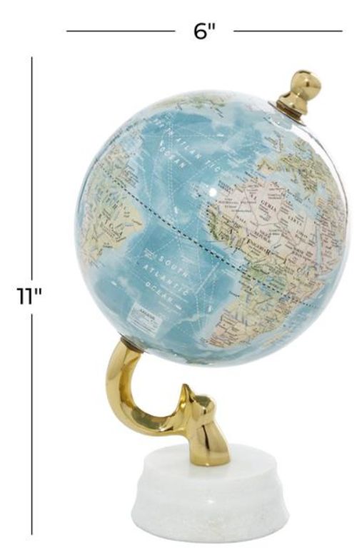 Deco Marche Blue 11" Globe-3
