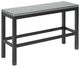 Homecrest™ Outdoor Living Customizable Eden Aluminum/Teak Rectangular Outdoor Bar Bench/Sofa Table-0