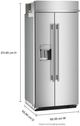 KitchenAid® 36" 20.8 Cu. Ft. PrintShield™ Stainless Steel Built-In Side-by-Side Refrigerator features Exterior Water and Ice Dispenser with Measured Fill-2