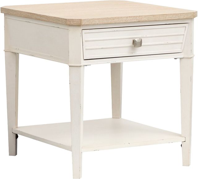 Magnussen Home® Echo Isles Driftwood/Sea Pearl Rectangular End Table-0
