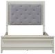 Liberty Furniture Reflections Gray/Pearl White/Rhinestone Queen Upholstered Panel Bed-2