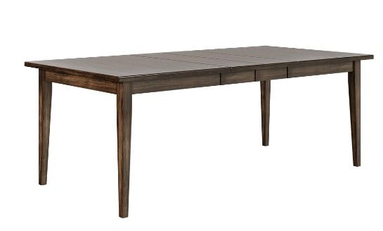 Country View Woodworking Customizable Danbury Hickory Top 48" Dining Table with Brown Maple Base-0