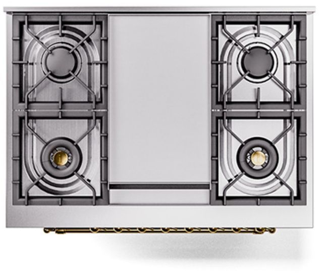 Ilve® Nostalgie II Series 36" Glossy Black Pro Style Dual Fuel Range-2