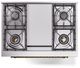 Ilve® Nostalgie II Series 36" Glossy Black Pro Style Dual Fuel Range-2