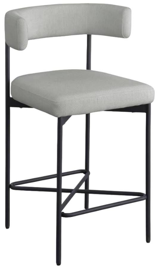 Meridian Furniture Rivage Gray/Black Counter Stool-0