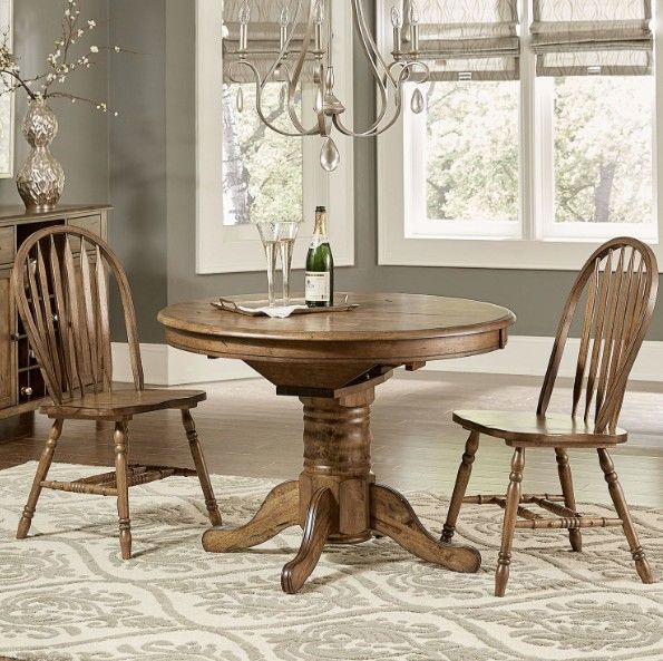 Liberty Furniture Carolina Crossing 3-Piece Antique Honey Round Dining Set-1