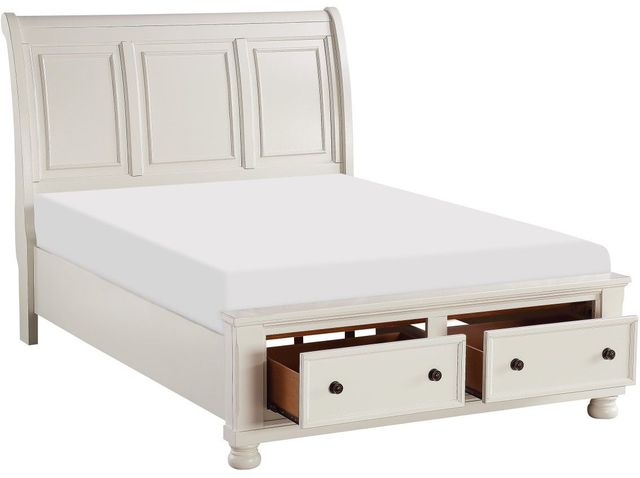 Homelegance® Laurelin White Eastern King Storage Sleigh Platform Bed-3