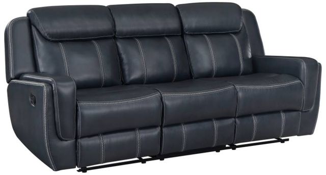 Homelegance® Littleton Blue Double Power Reclining Sofa-0