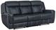 Homelegance® Littleton Blue Double Power Reclining Sofa-0