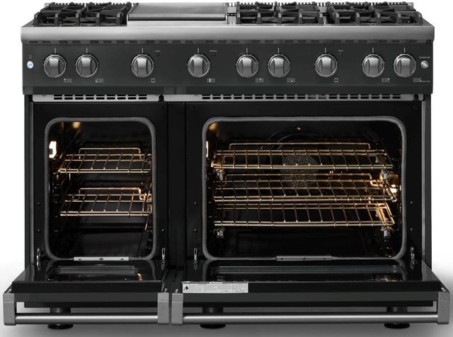 Viking® 5 Series 48" Antique Bronze Pro Style Gas (LP) Range with Polished Chrome Trim-1