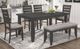 Coaster® Dalila 6-Piece Dark Gray Rectangular Dining Table Set-0