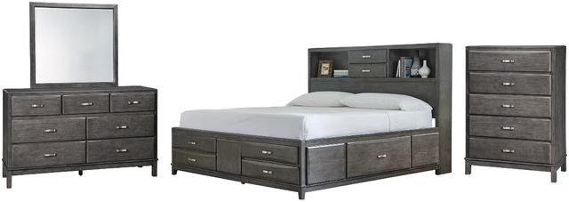 Signature Design by Ashley® Caitbrook 3-Piece Gray California King Storage Bed Set-0