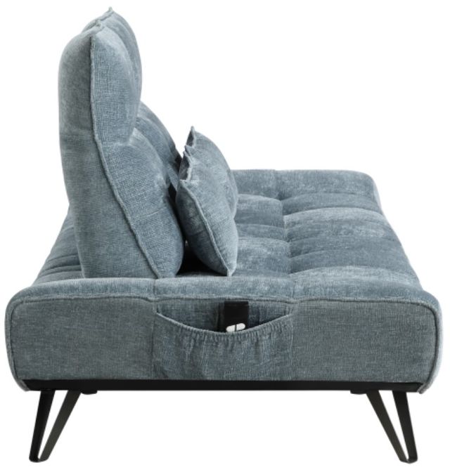 Homelegance® Quonsett Blue Sofa with Power Adjustable Seat Depth and Manual Adjustable Headrests-3