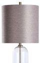 Stylecraft Chrome/Taupe Seeded Clear Table Lamp-1