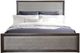 Riverside Furniture Graham Gray/Heathered Oak King Upholstered Panel Bed-1