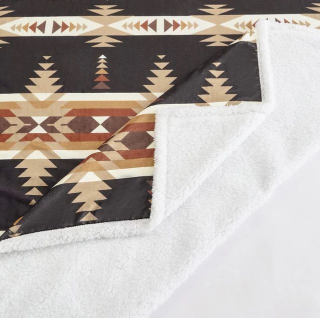 HiEnd Accents Yosemite Campfire Black Sherpa Throw-4