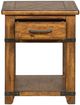 Magnussen Home® Chesterfield Farmhouse Timber Small Rectangular End Table-1