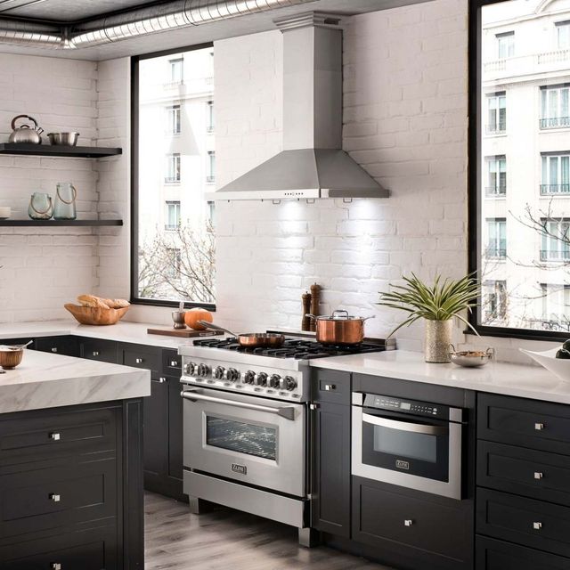 ZLINE 30" Stainless Steel Wall Mounted Range Hood with CrownSound® Bluetooth Speakers-1