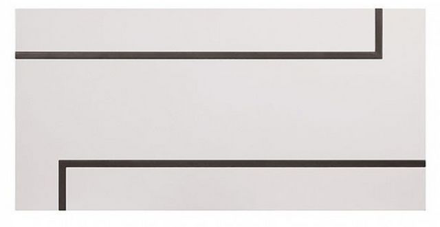 Furniture of America® Izar White Sofa Table with Gun Metal Base -2