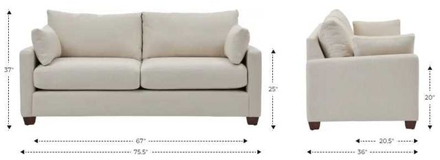 La-Z-Boy® Wilmette Greystone Leather Sofa-2