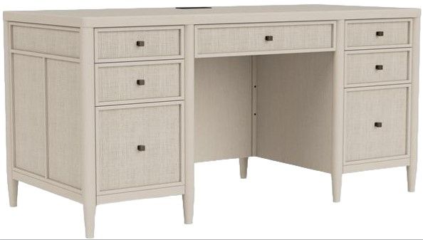 Riverside Furniture Maren White Sand Executive Desk-0