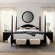 aspenhome® Caroline Soft Black California King Poster Bed-1