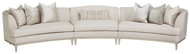 Michael Amini® Malibu Crest Chardonnay/Pearl Sectional Sofa-0