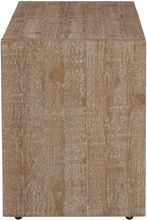 Signature Design by Ashley® Waltleigh Distressed Brown Over Ottoman Table-3