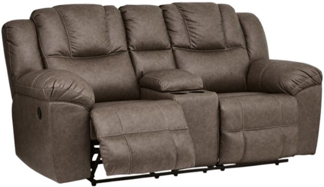 Signature Design by Ashley® Knoxlee Driftwood Manual Reclining Loveseat with Console-3