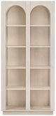 Crestview Alina Cream 5-Shelf Bookcase-1
