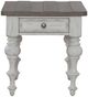 Liberty Furniture River Place Tobacco End Table with Riverstone White Base-2